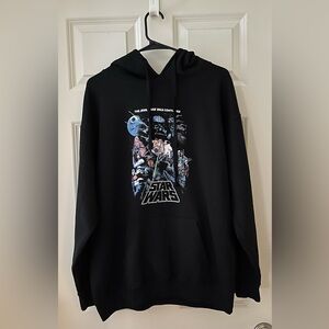 Men’s Zuni Black Star Wars Saga Group Hoodie w/retro vintage graphic size L